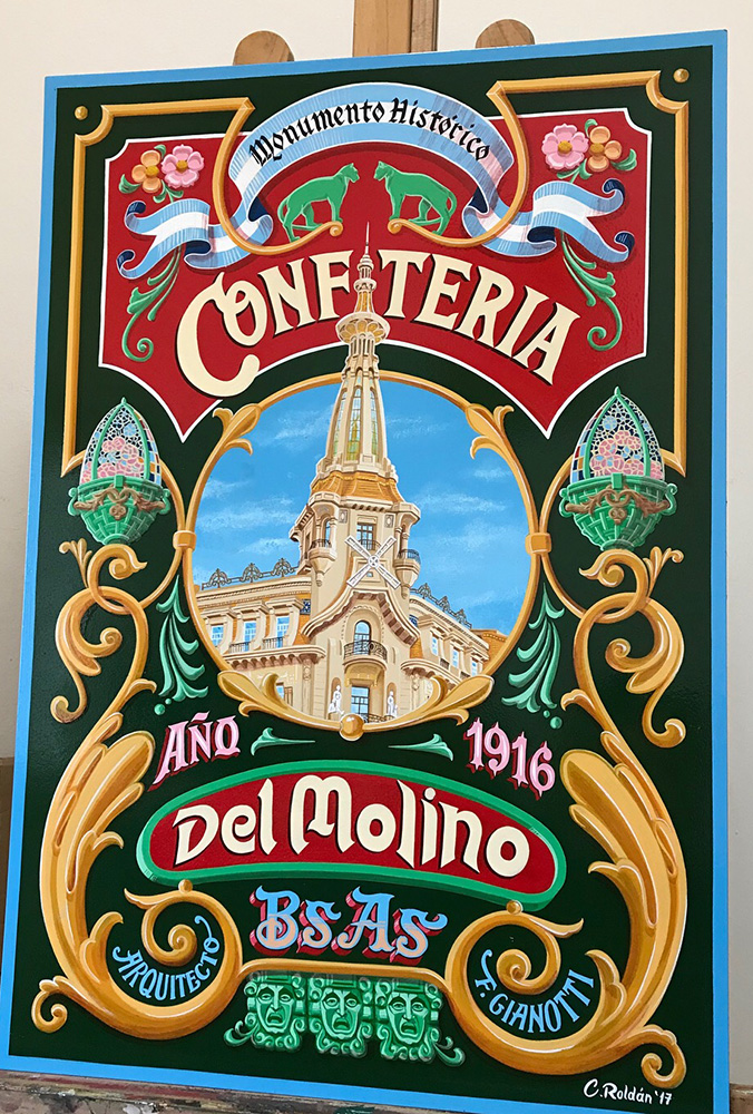 confitería del molino buenos aires fileteado porteño