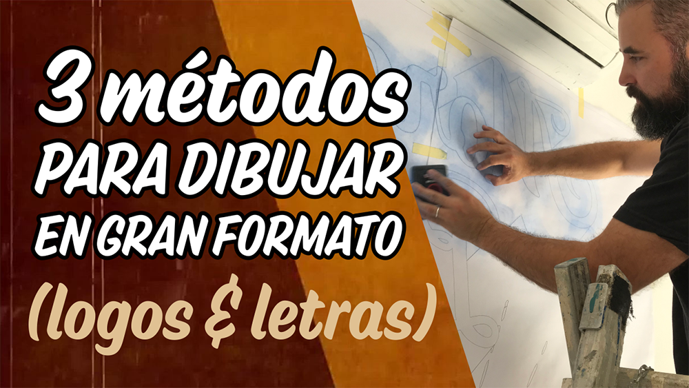 3 metodos para dibujar en gran formato sobre pared