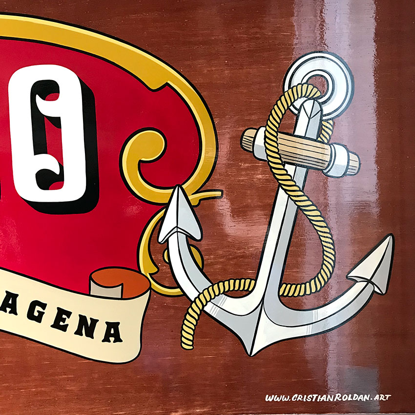 Rotulo-pintado-a-mano-sobre-madera-tattoo-ancla-dibujo-studio-tatuaje