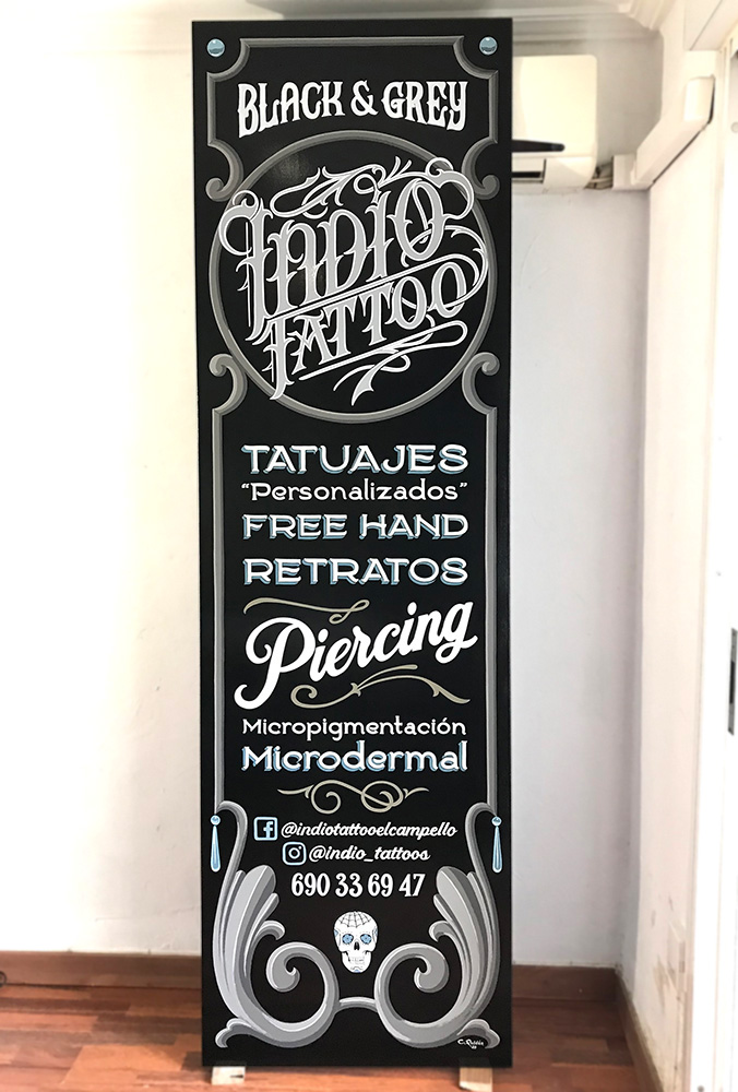 rotulo-artesanal-lettering-Tattoo-studio-campello-alicante