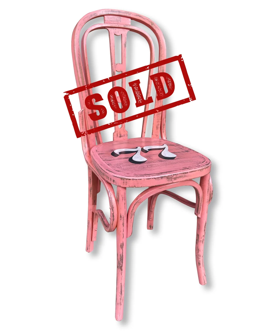 Silla-Thonet-Vintage-Color-rosa-Patina-Numero-77_sold