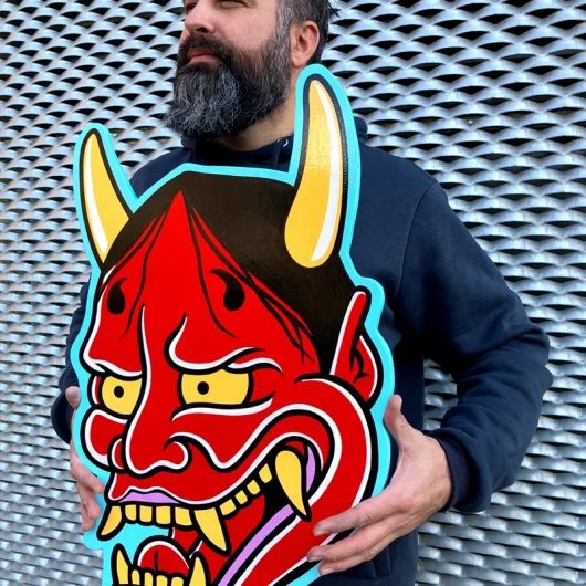 letrero-madera-pintado-a-mano-hannya-tattoo