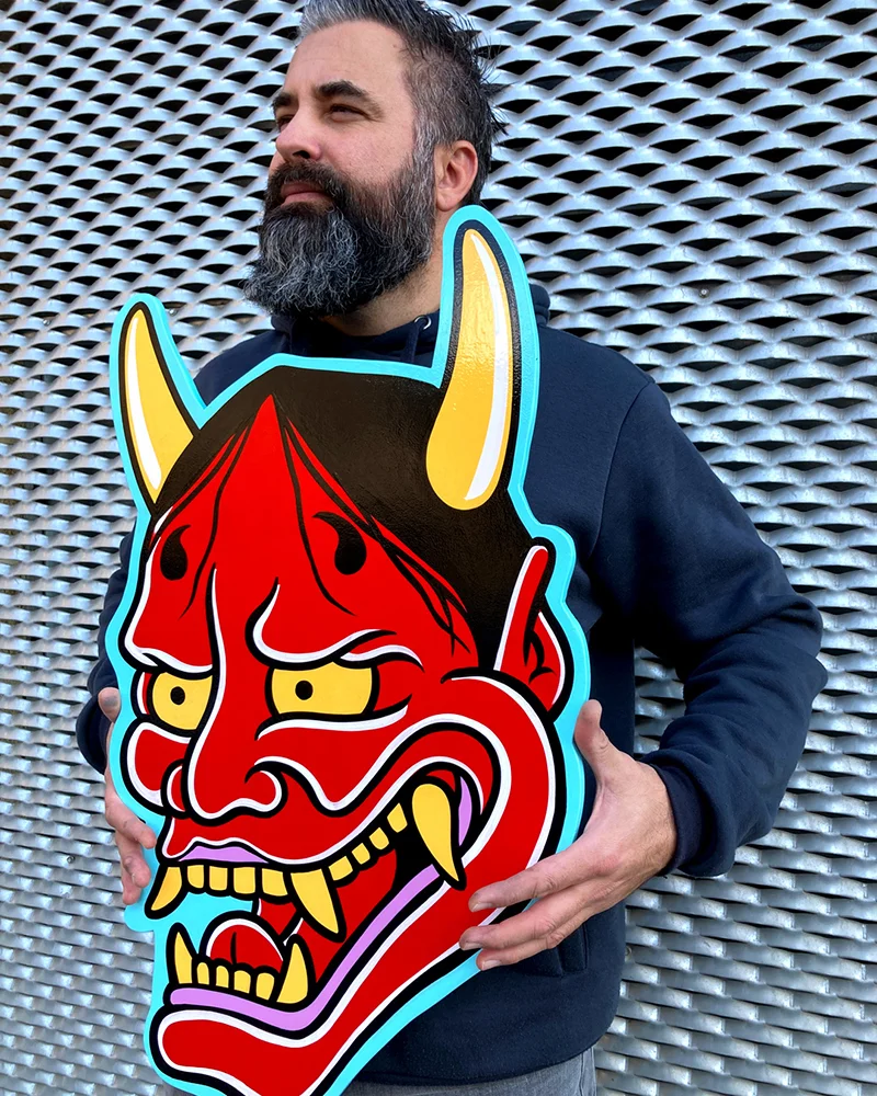 letrero-madera-pintado-a-mano-hannya-tattoo
