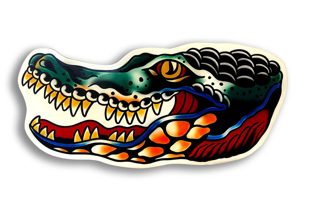 Traditional_Tattoo_cocodrilo_pitado_a_mano
