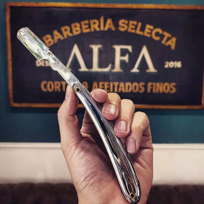 Navaja Barbería con Decoración vintage