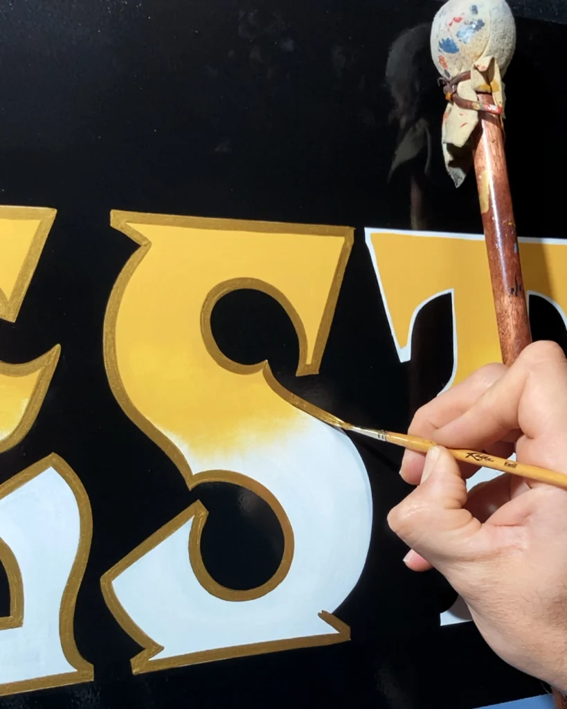 Pintando a Mano Rótulos Antiguos de madera