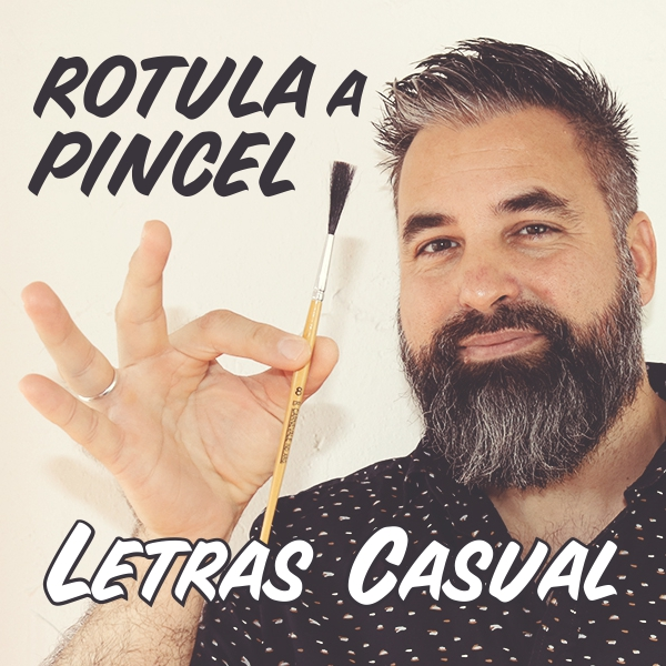 Rotula a pincel letras casual